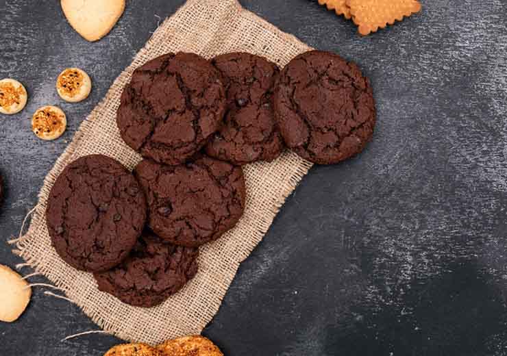 Biscotti al cioccolato senza uova e burro di Benedetta Rossi