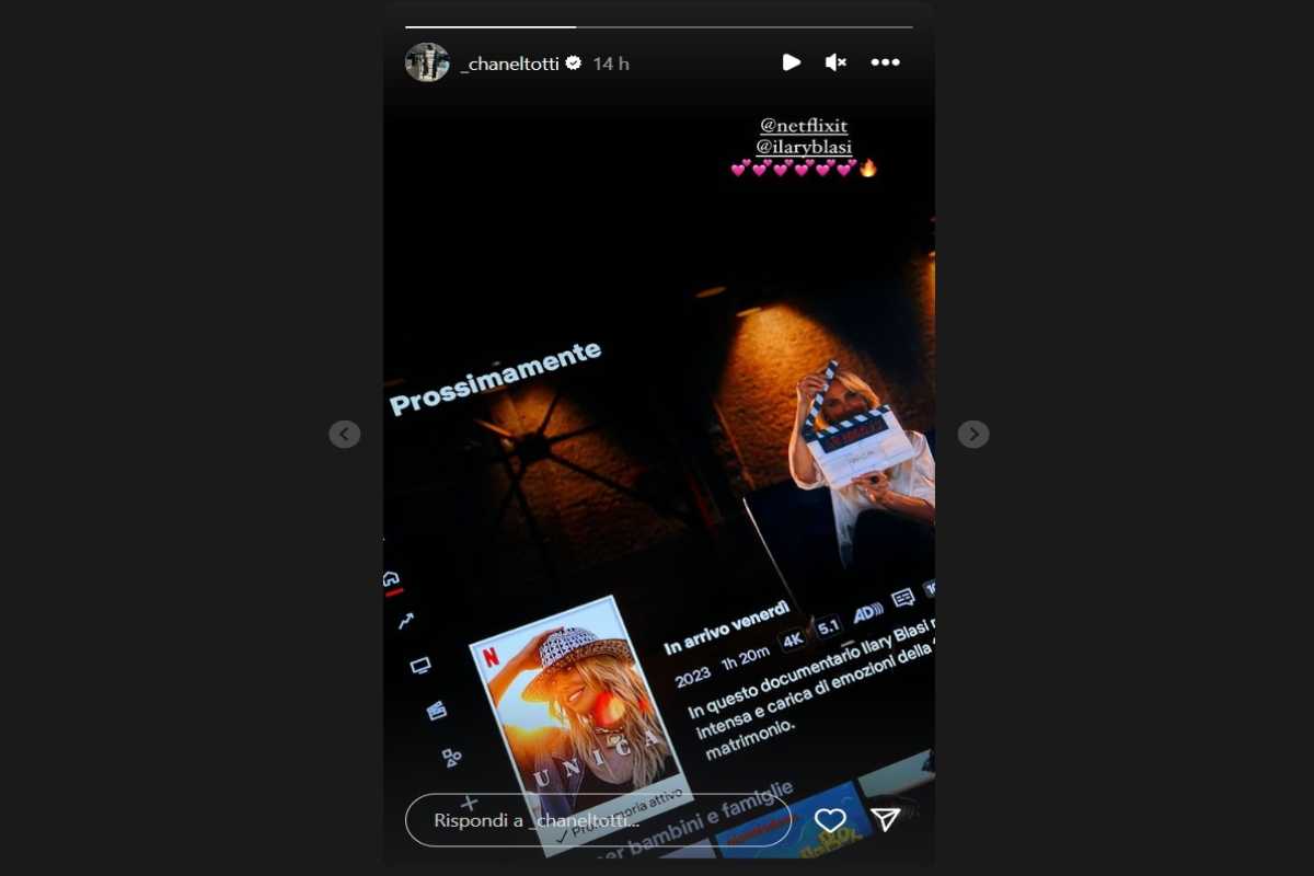Ilary Blasi Totti docu-film reazione Chanel