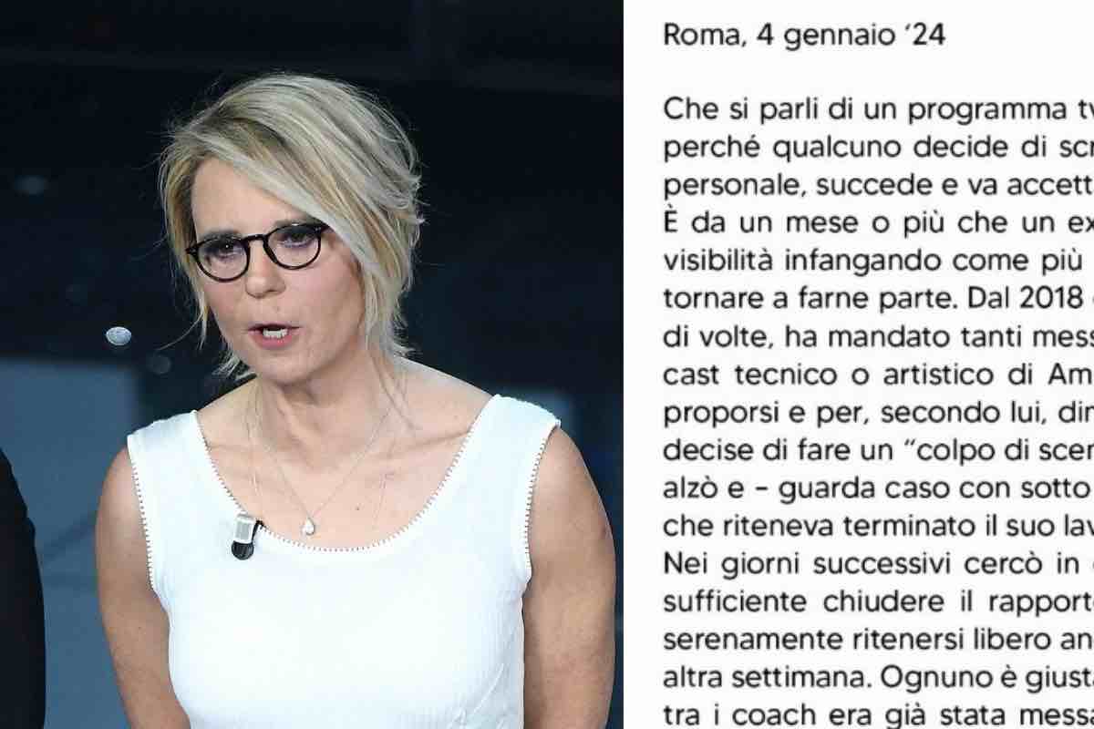 maria de filippi comunicato