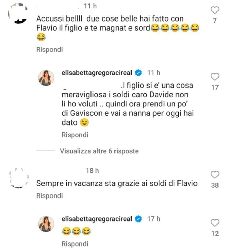 Elisabetta Gregoraci risponde agli attacchi degli haters