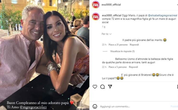 Elisabetta Gregoraci padre Mario