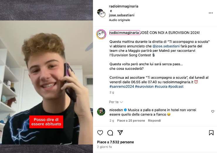 José Sebastiani commenterà l'Eurovision Song contest