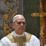 Papa Leone XVI durante la messa