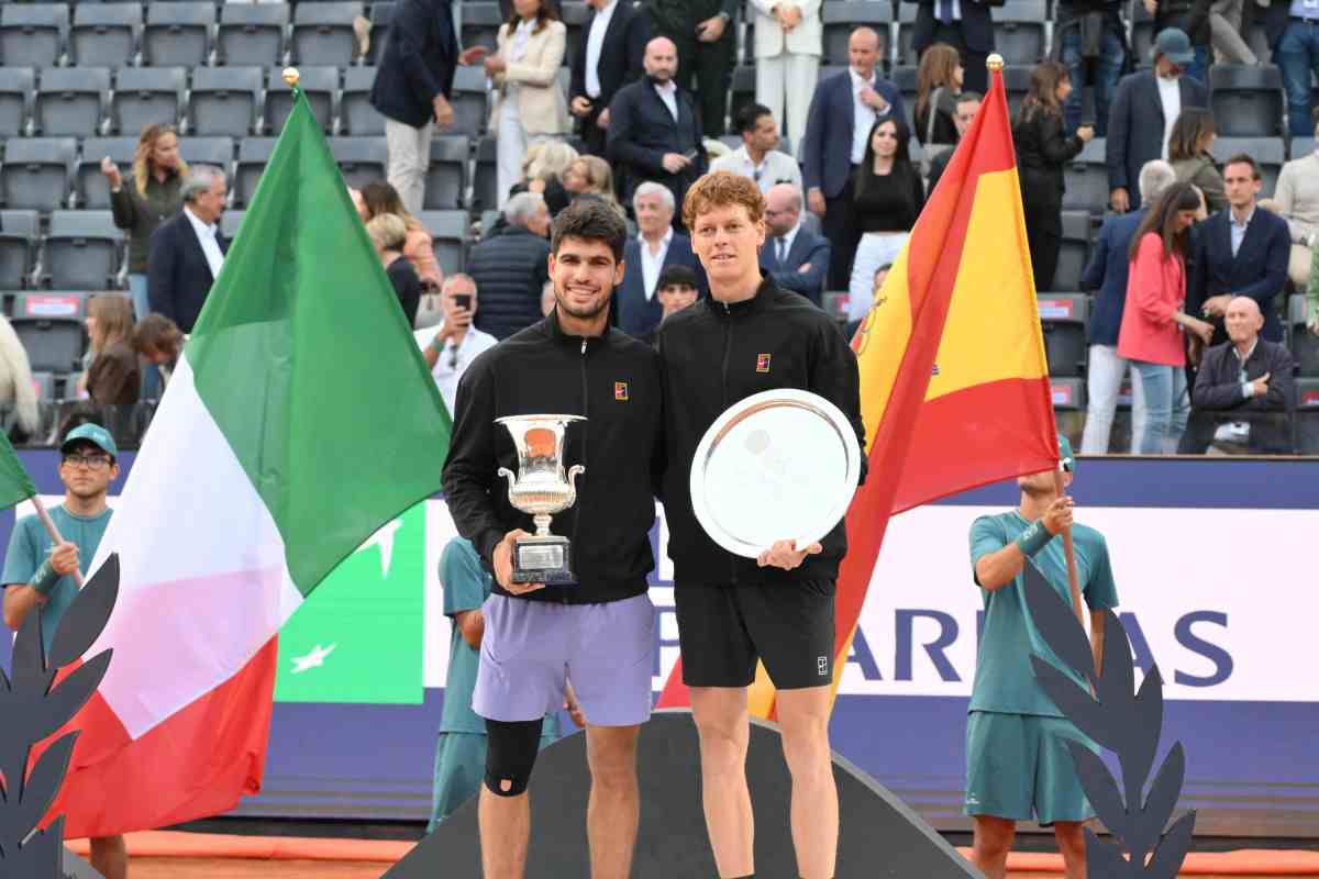 Alcaraz e Sinner dopo la finale di Roma