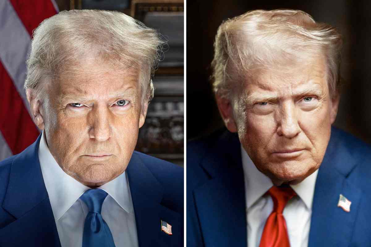 casa bianca il nuovo ritratto di trump spunta un particolare