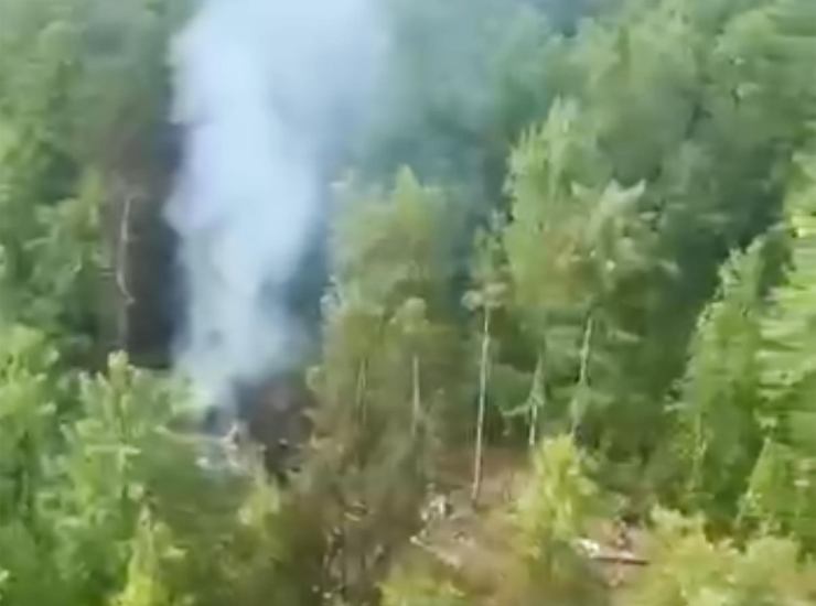 Il luogo dell'incidente aereo