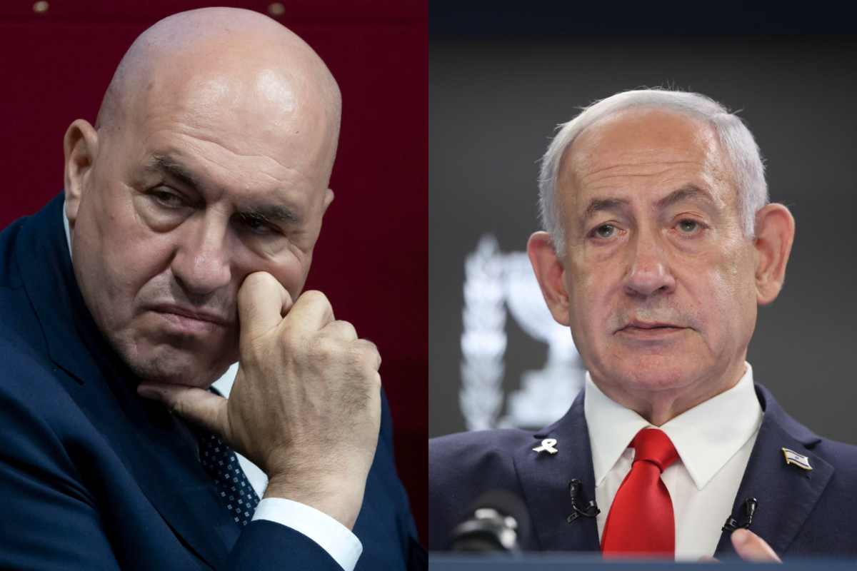 Crosetto e Netanyahu foto combo