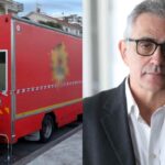 Il food truck e Pregliasco in una foto combo