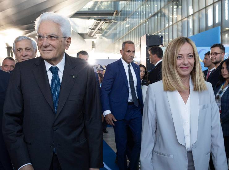 Mattarella e Meloni ad un evento
