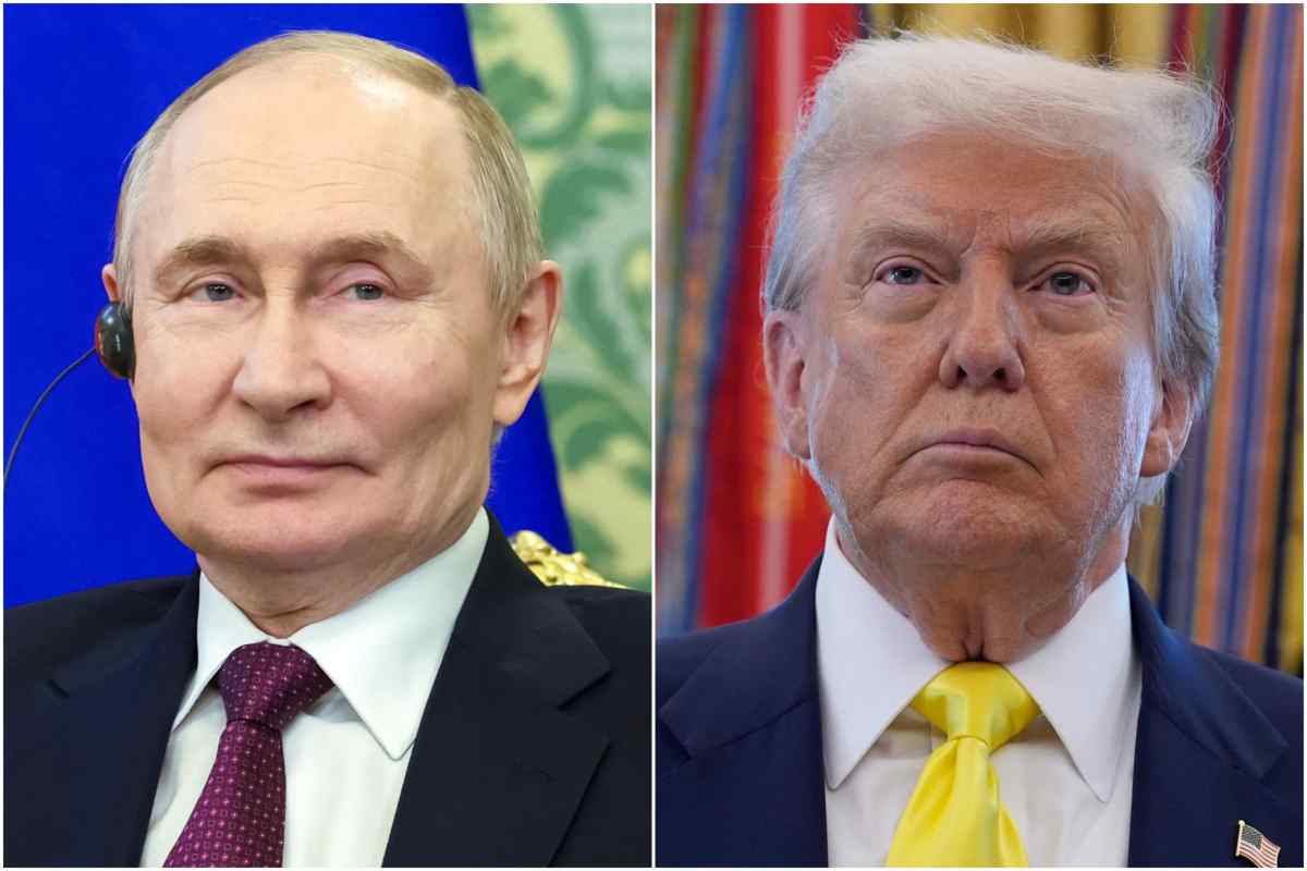 Foto combo di Putin e Trump