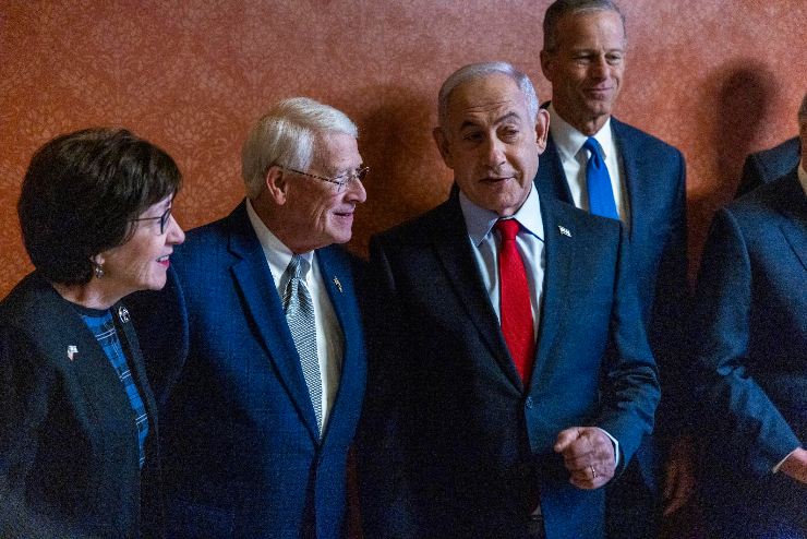 Il senatore Martin con il premier Netanyahu