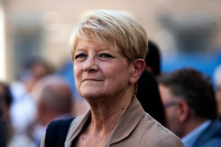 L'attivista radicale Rita Bernardini durante una manifestazione