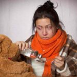 Una ragazza influenzata