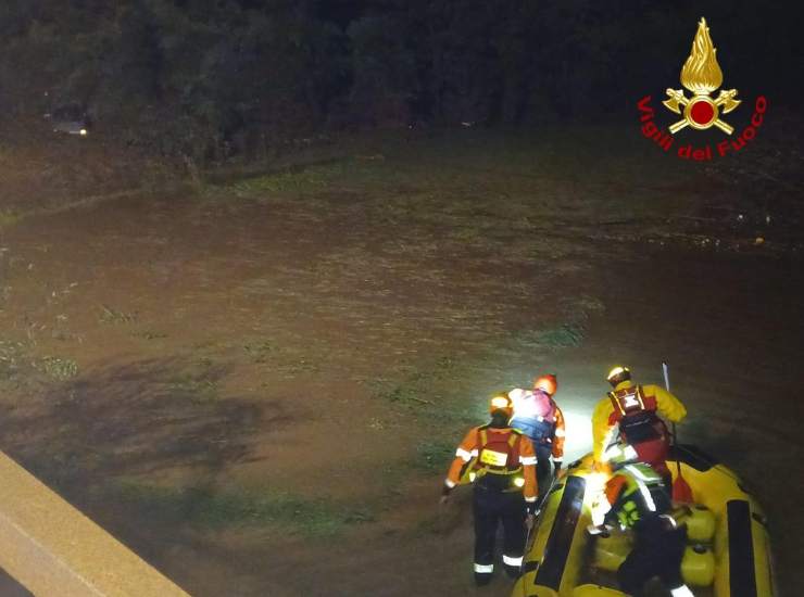 I vigili del fuoco in azione