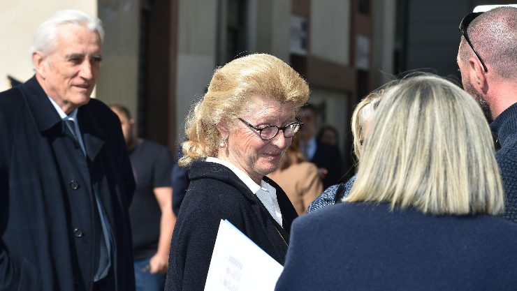 Margherita Agnelli, figlia di Gianni e mamma di John Elkann, durante una celebrazione
