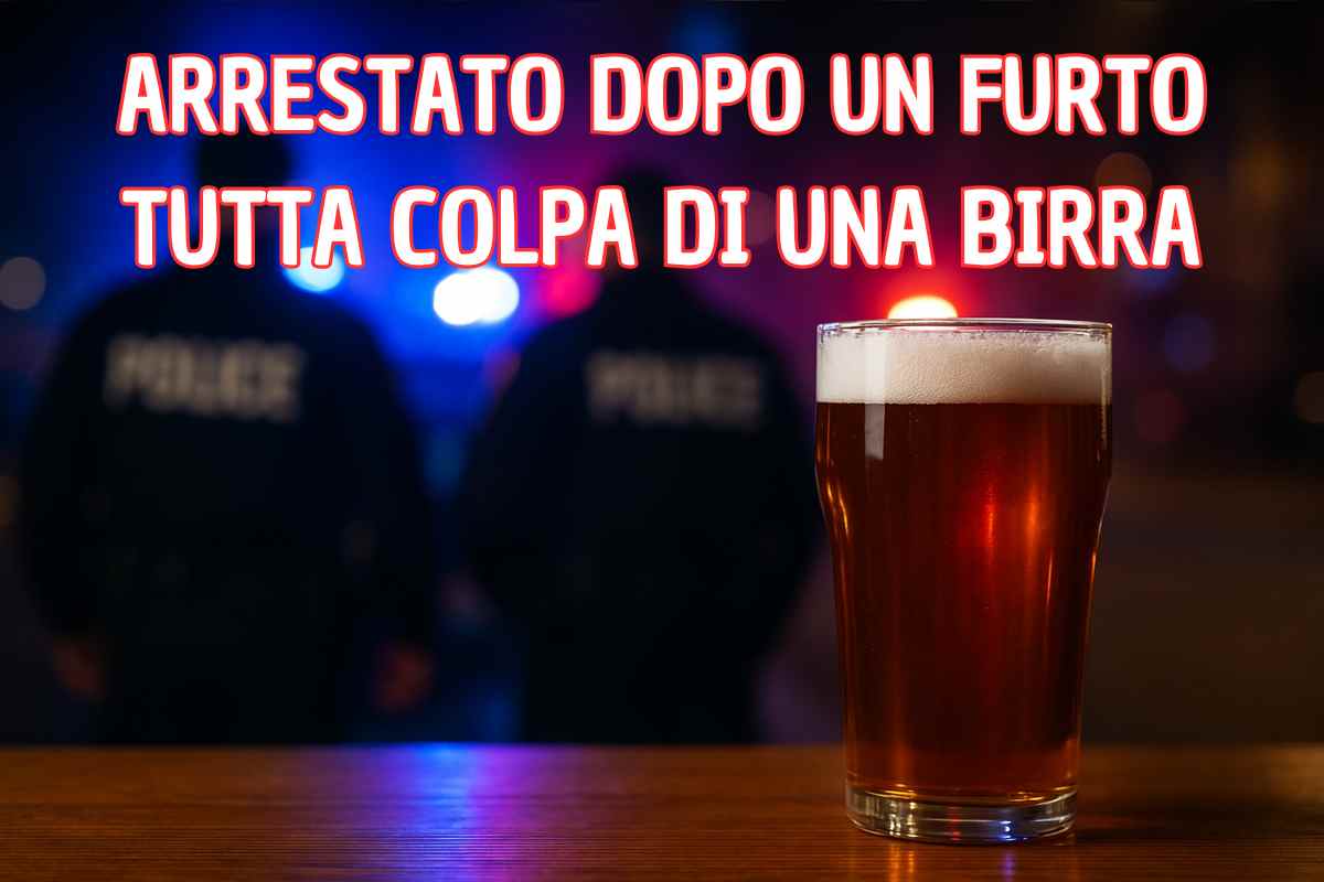 Arrestato per una birra