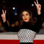 Aya Khalaf sul red carpet del Festival del Cinema di Roma