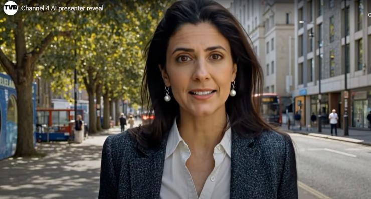 La conduttrice generata dall'AI