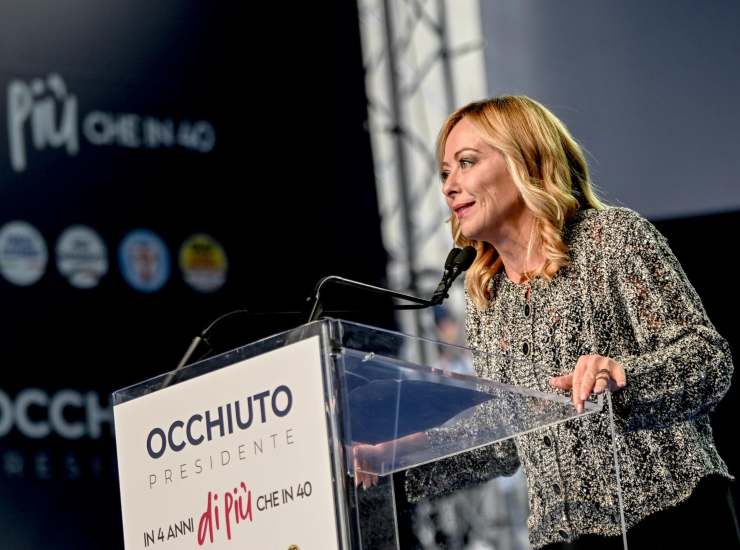Meloni durante un incontro