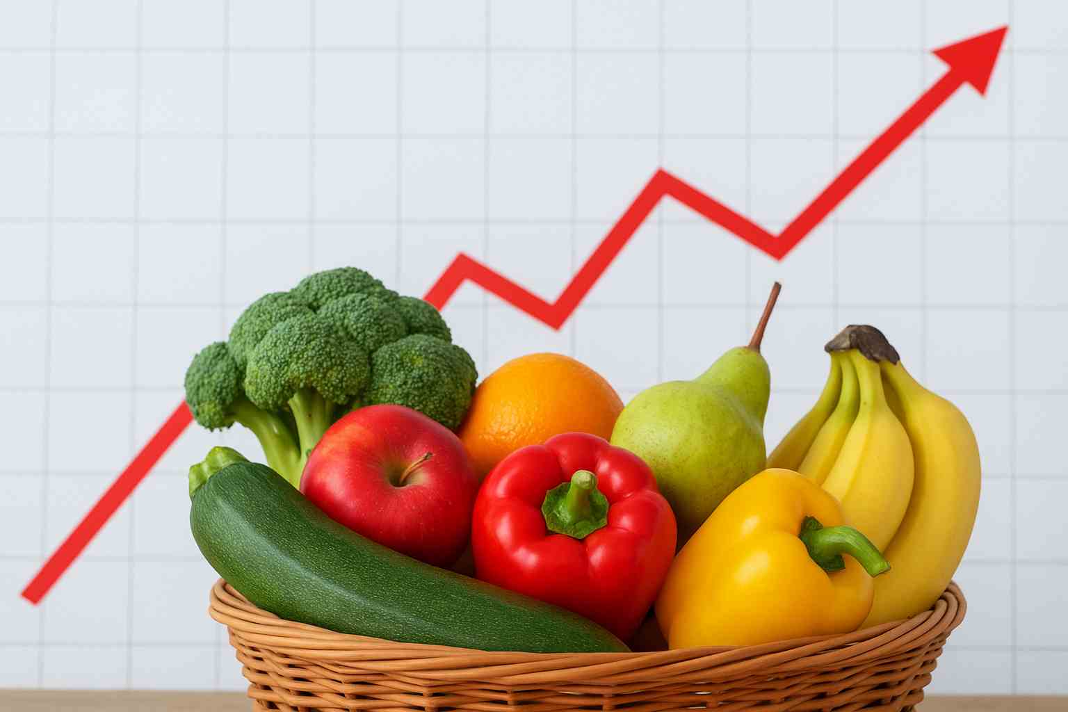 Prezzi in aumento della verdura