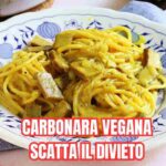 Un piatto di carbonara vegana