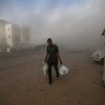 Un momento drammatico a Gaza per il recupero del cibo
