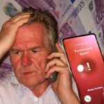 Un uomo riceve una telefonata spam