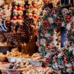 una bancarella di Natale a Roma