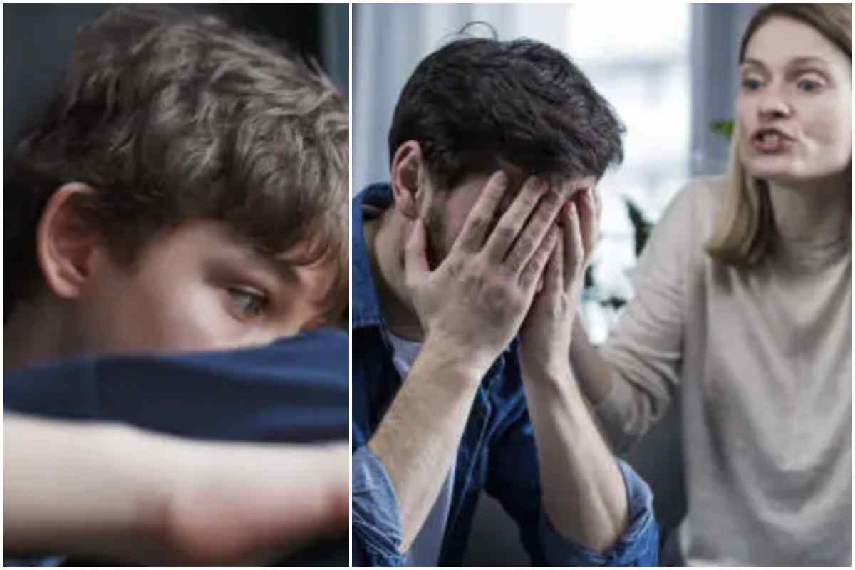 Una coppia litiga e un bimbo è depresso 