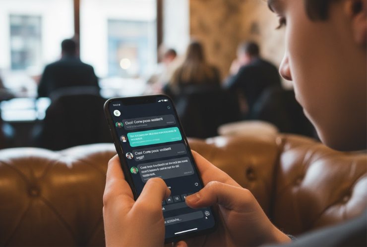 Un ragazzo chatta con ChatGpt