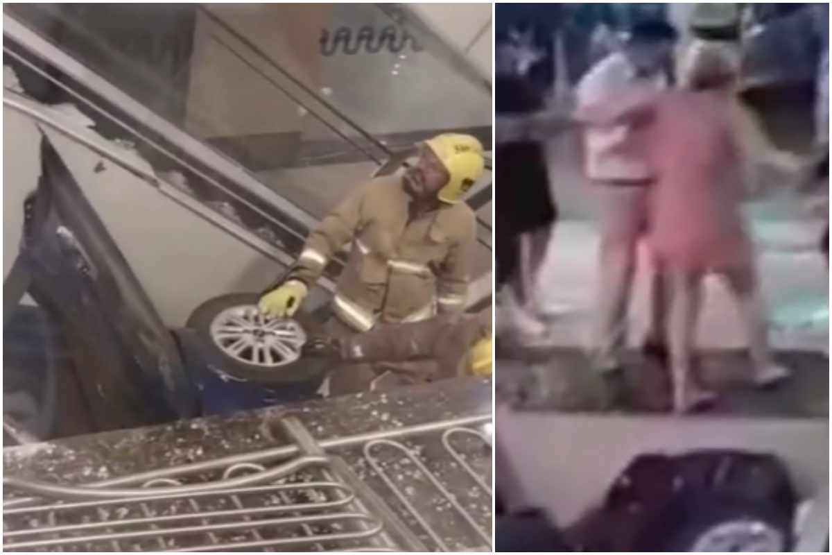 Il parcheggio tra e scale mobili