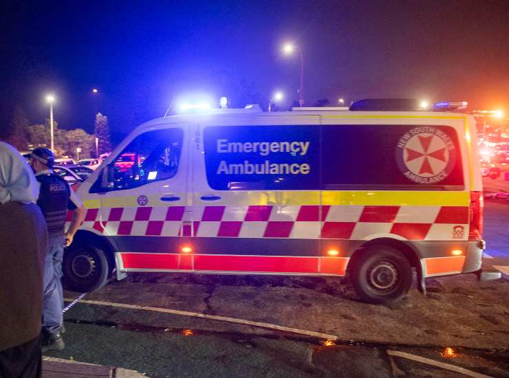 L'ambulanza in strada