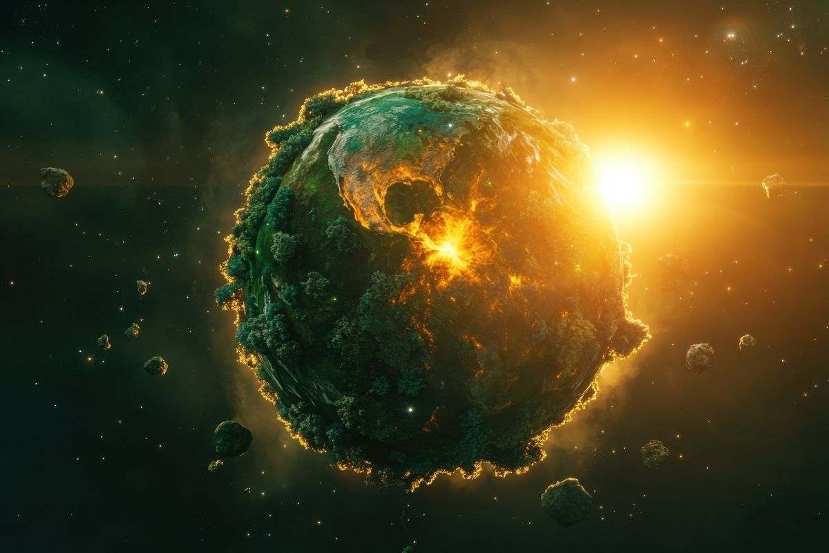 esplosione del Pianeta Terra