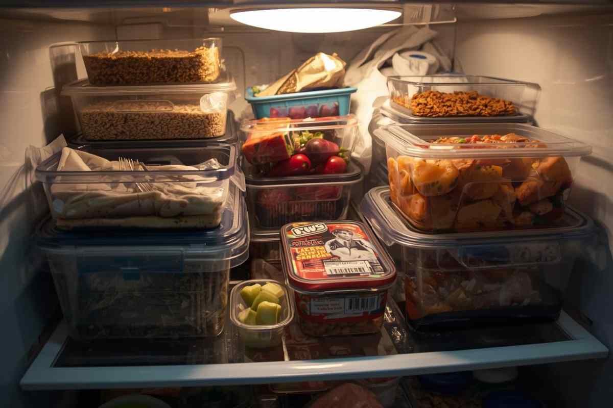 avanzi di cibo di capodanno in frigo