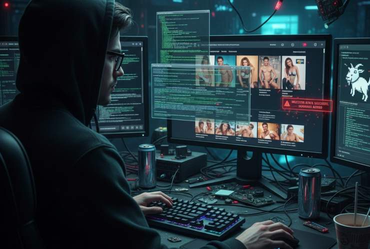 Hacker su un sito porno