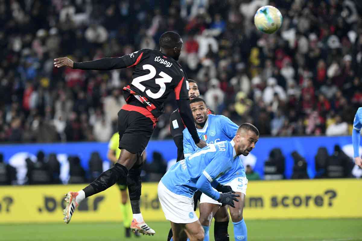 un momento del match milan napoli