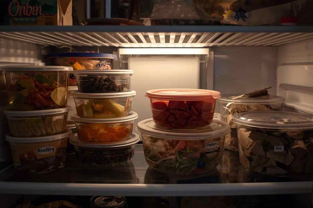 avanzi di cibo di capodanno in frigo