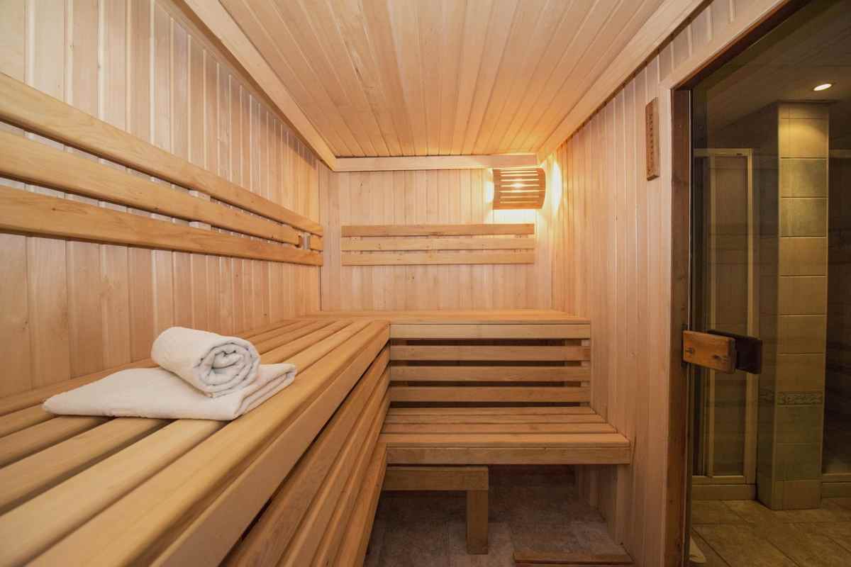 Interno di una sauna