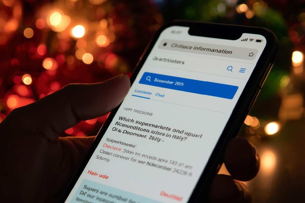 persona controlla online aperture negozi del 26 dicembre