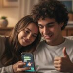 Due ragazzi sui social