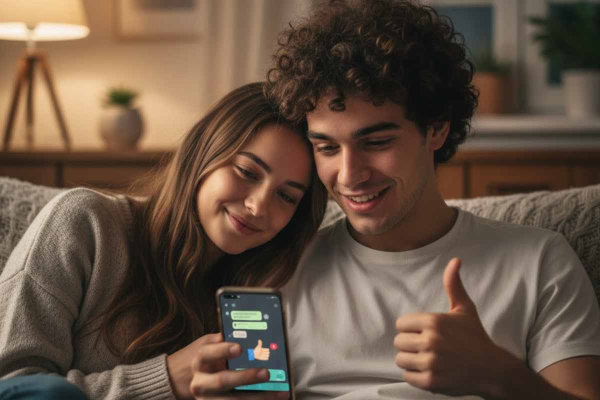 Due ragazzi sui social