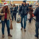 supermercato aperto oggi e gente che fa la spesa