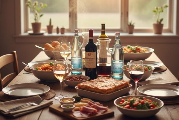 una tavola apparecchiata