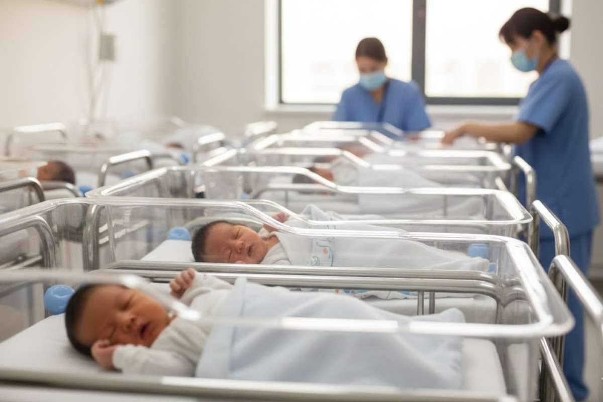 Il reparto maternità di un ospedale