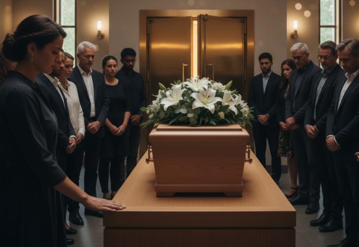 La cerimonia di cremazione