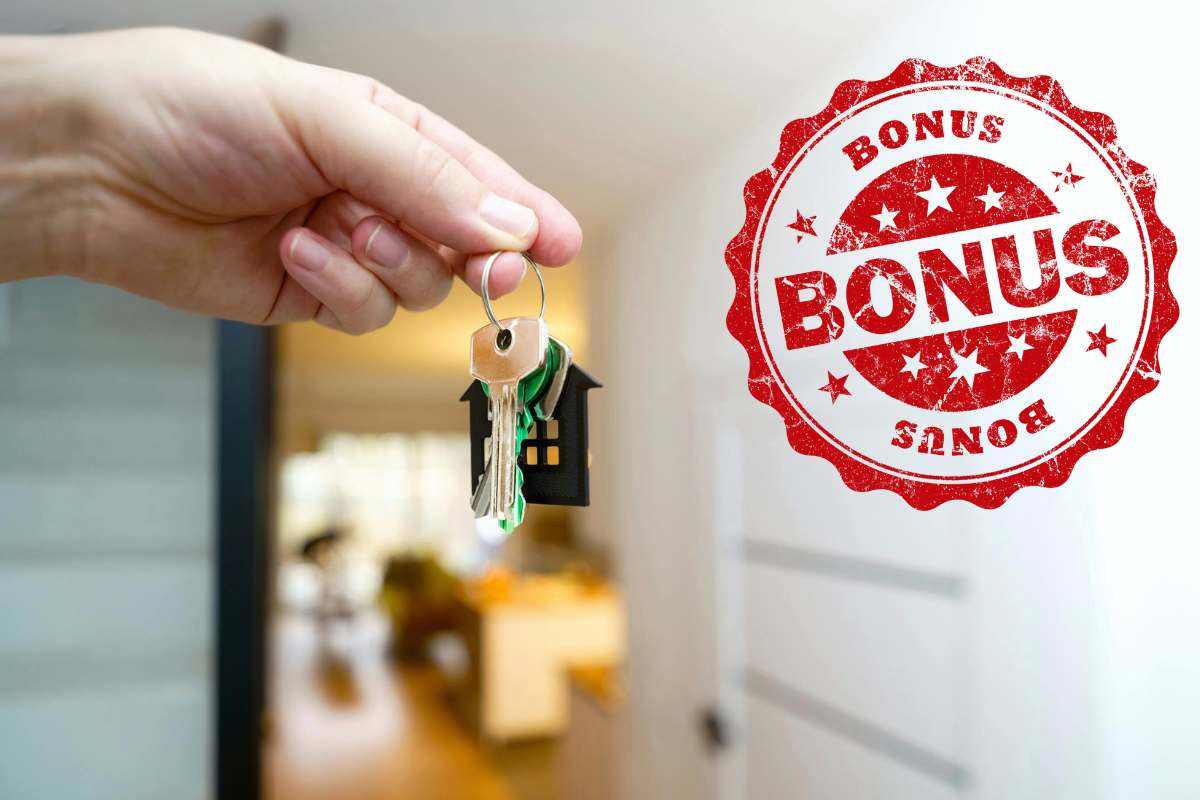 chiavi di casa e simbolo bonus