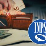 portafoglio con euro e logo INPS