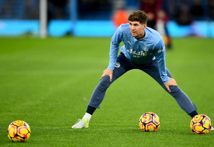 John Stones mentre si sta allenando col City