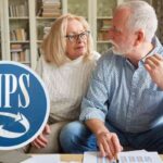 uomo e donna seduti sul divano e logo inps