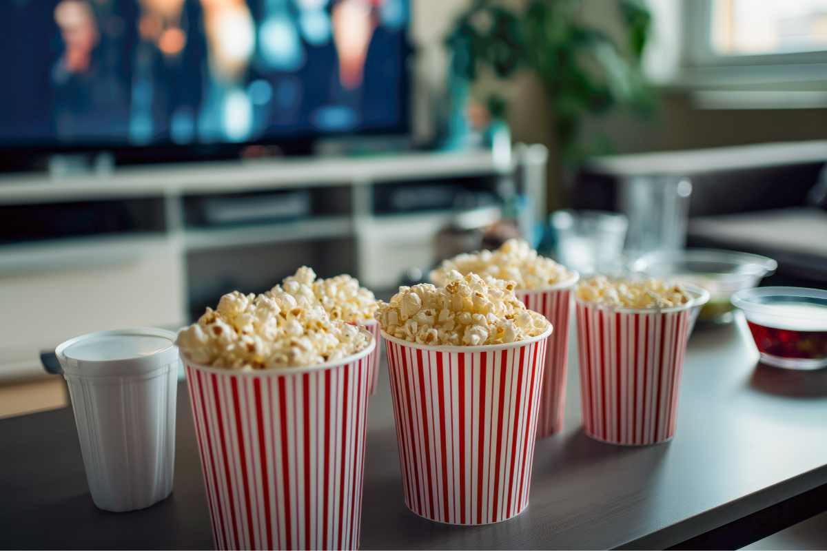 tv e pop corn